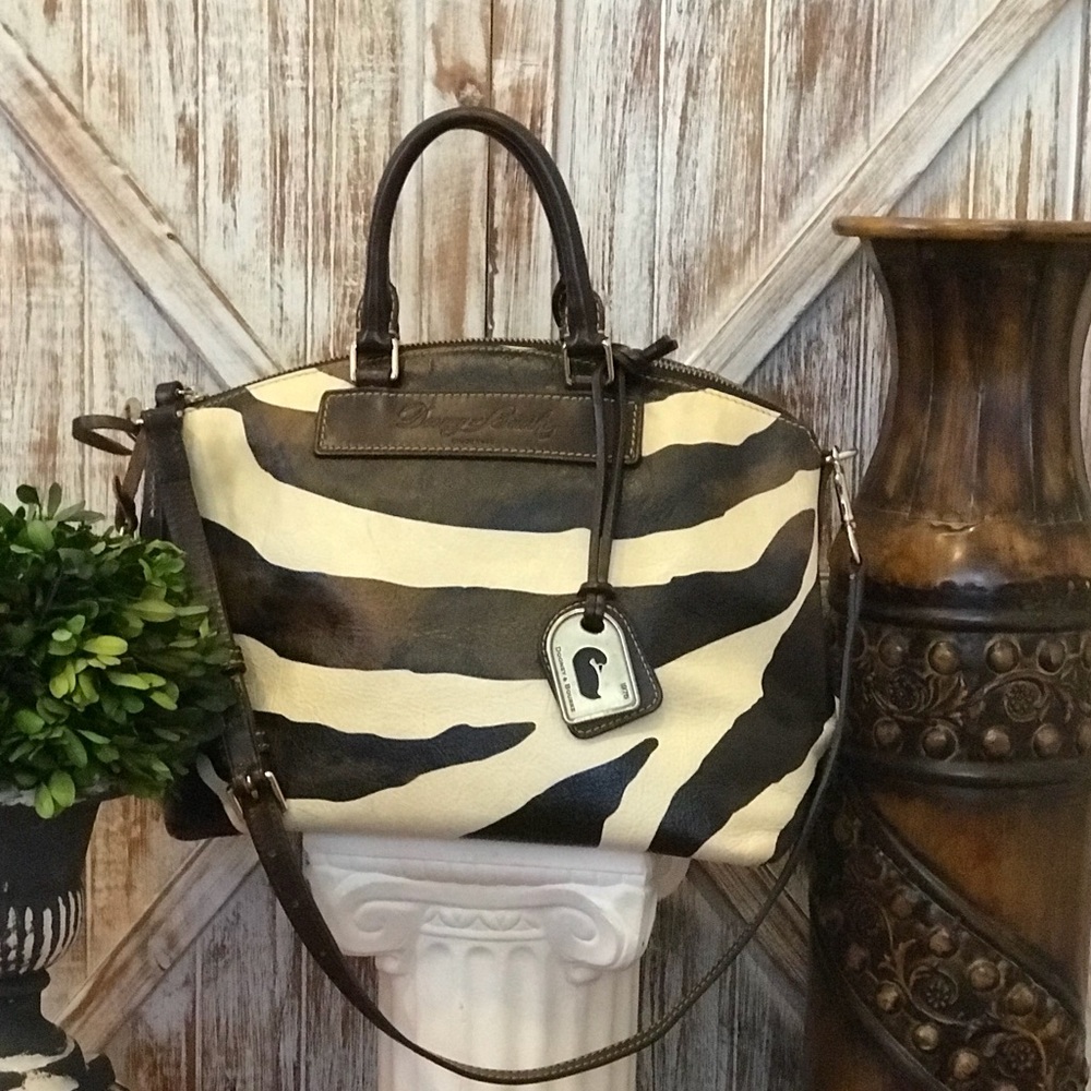 DOONEY & BOURKE ZEBRA LEATHER HANDBAG